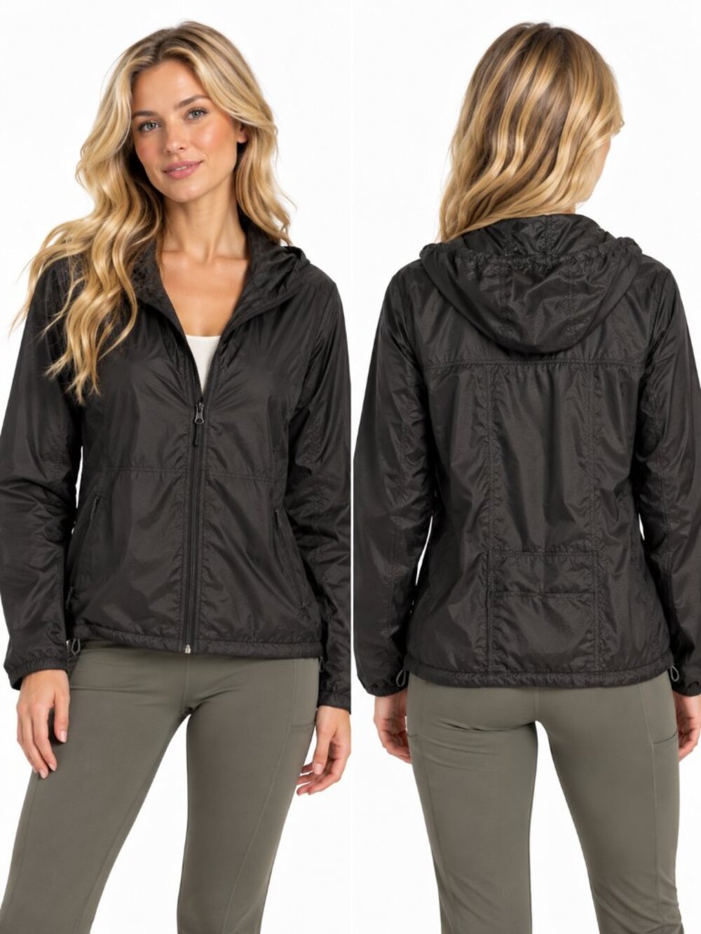 adidas Terrex Agravic Packable Wind Jacket Women's Small Black Trail Running